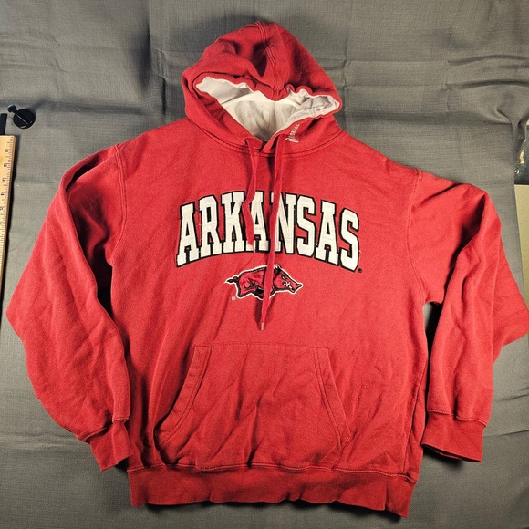 Stadium Athletics Other - Stadium Athletics Arkansas Razorbacks Hoodie‎ Red Mens Medium Distressed NCAA